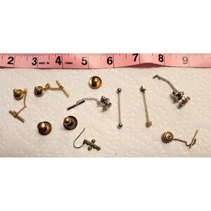 Grab Bag of Estate Vintage Cufflinks, Tie Tacks, Studs & Earring!